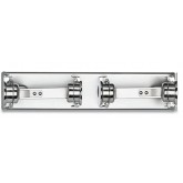 San Jamar Chrome Metal 2-Roll Open Standard Bathroom Tissue Dispenser